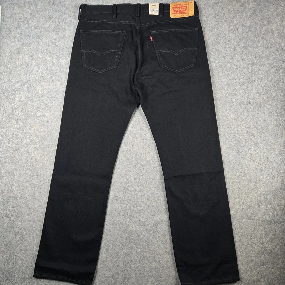 Levi's 501 Original Jeans Mens 38x32 Black Denim Straight Leg Button Fly NWT